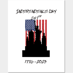 Independence Day, USA  4July, 1776-2023, 247th Posters and Art